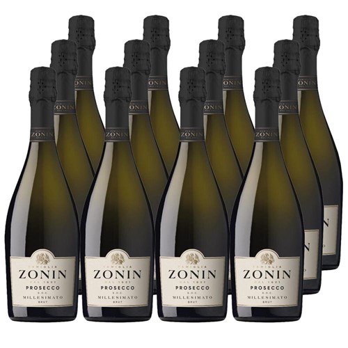 Buy a Case of 12 Bottles of Zonin Prosecco Brut Millesimato DOC - Securely Packaged and Delivered Together